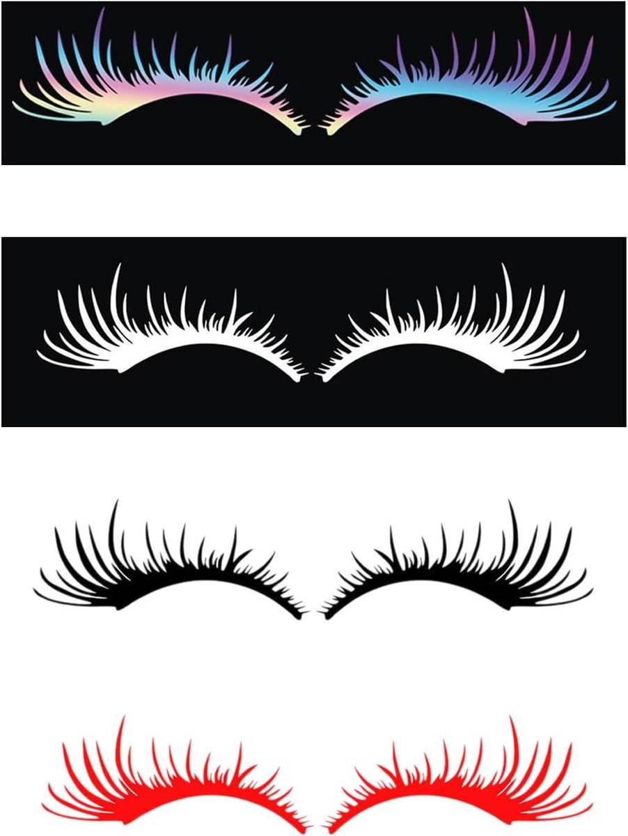Auto Wimpers Stickers - Koplamp Decoratie Stickers - Auto Personalisatie - Waterdicht PVC Materiaal - 4 paar - 4 Kleur