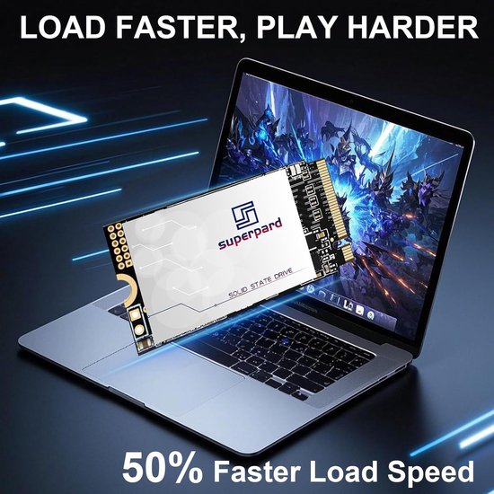 Interne SSD - Solid State Drive - Laptop Prestaties Verbeteren - NVMe PCIe Gen3.0x4 - 1 TB - M.2 2242 van Merkloos — afbeelding 3