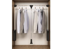 Kaststang - Garderobe Lift - Kleding Ophangen - Soft-Close Demper - 35-46 inch - Zwart