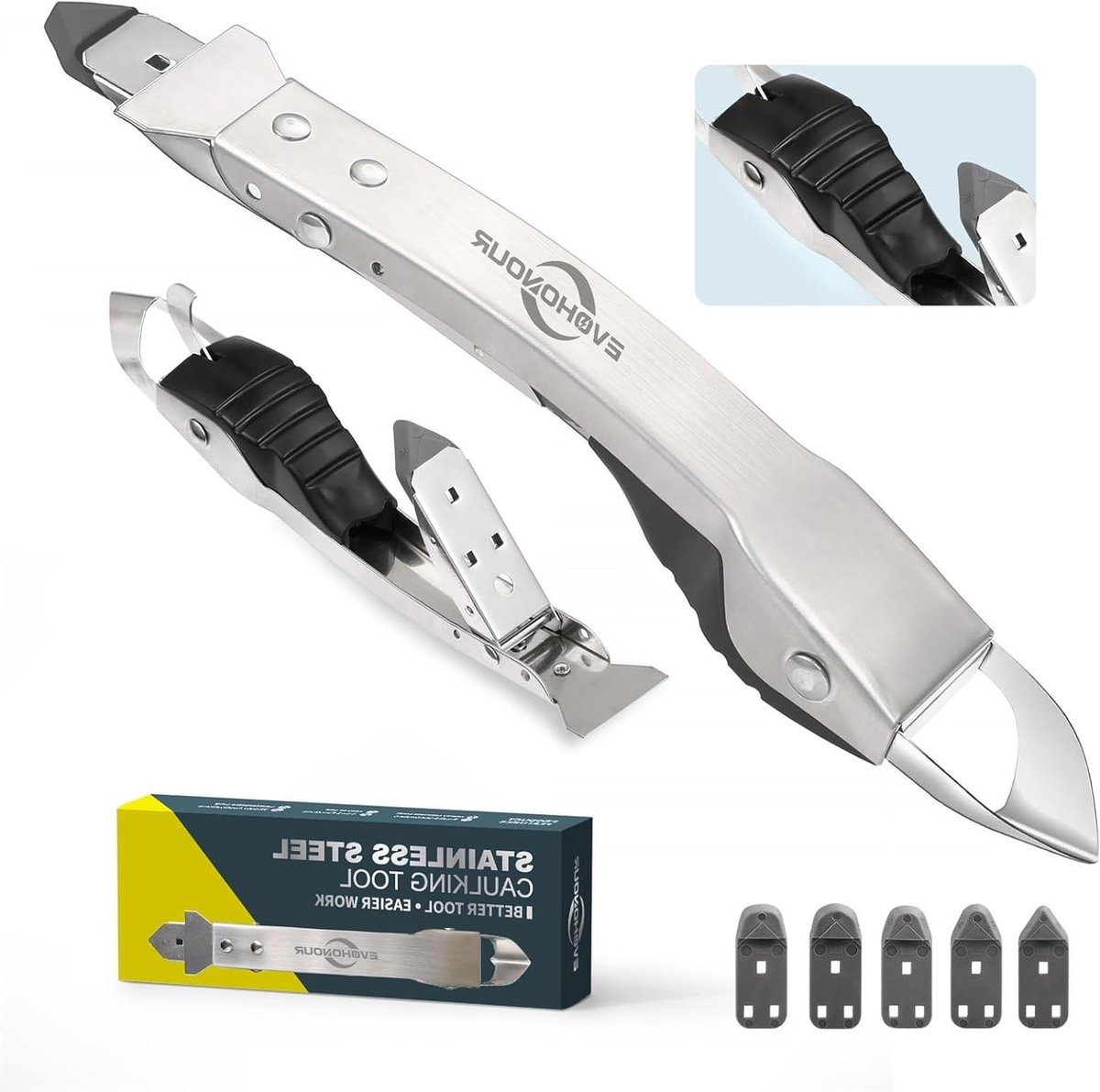 Kitgereedschap kit - Kitpistool set - Kit aanbrengen - Handmatig bediend - 34 x 77 x 211 cm - Grijs
