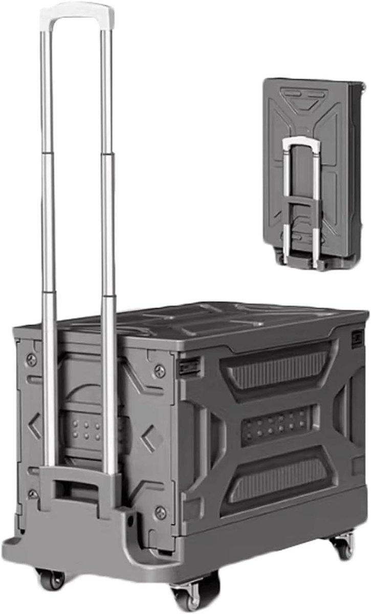 Plateauwagen - Steekwagen Transportwagen - Goederen Verplaatsen - Opvouwbaar Ontwerp - 70 x 10 x 18.5 cm - Groen