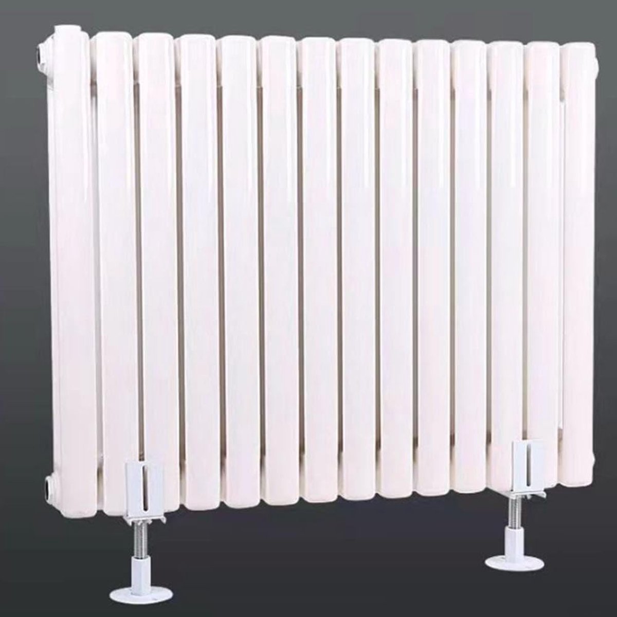 Radiator Beugels - Radiator Voeten - Verwarming Installeren - Verstelbare Hoogte - 8-13 cm - Wit