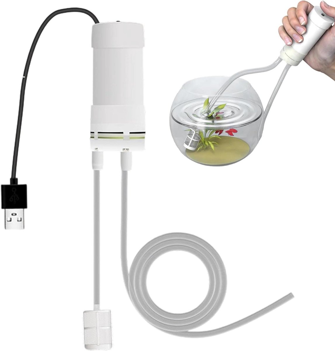 Elektrische Waterpomp - Sifonpomp USB - Water Overpompen - Zelfaanzuigend Mechanisme - 100 cm slang - Niet gespecificeerd