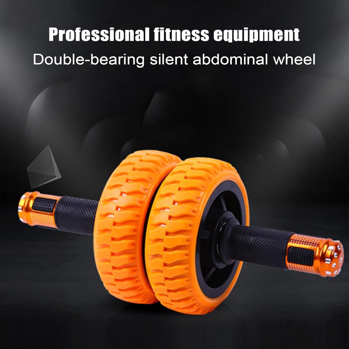 Abdominaal Wiel - Buikspierroller Core Trainer - Core Training - Dubbelwielig Stabiliteitssysteem - 15 cm Rolbreedte - Zwart