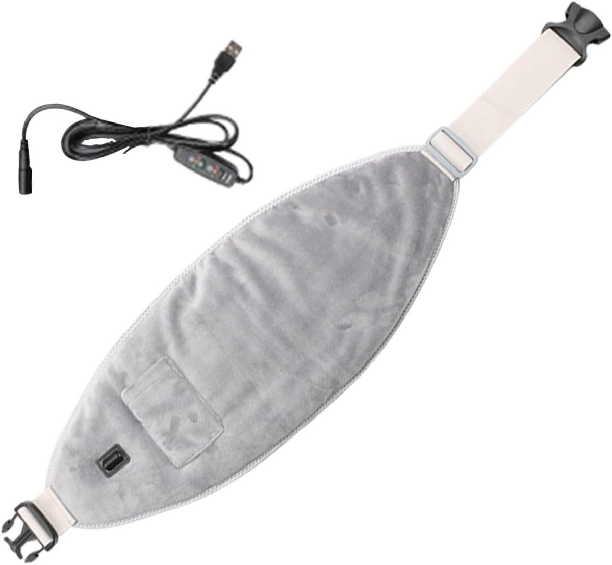 Verwarmingskussen Krampen - Verwarmingsgordel Menstruatie - Kramp Verlichting - Snoerloos Ontwerp - 50 x 23 cm - Wit