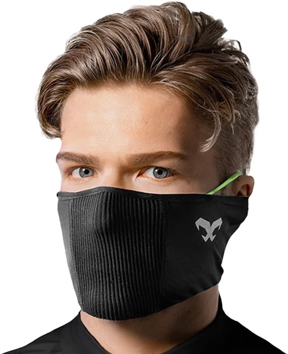 Sportmasker - Fietsmasker Ademend - Buiten Sporten - Insecten en UV Bescherming - L/XL - Zwart
