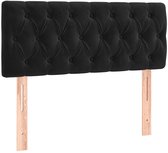 vidaXL Tête de lit 100x7x78/88 cm Velours Noir - Tête de lit - Têtes de lit - Tête de lit - Tête de lit en bois