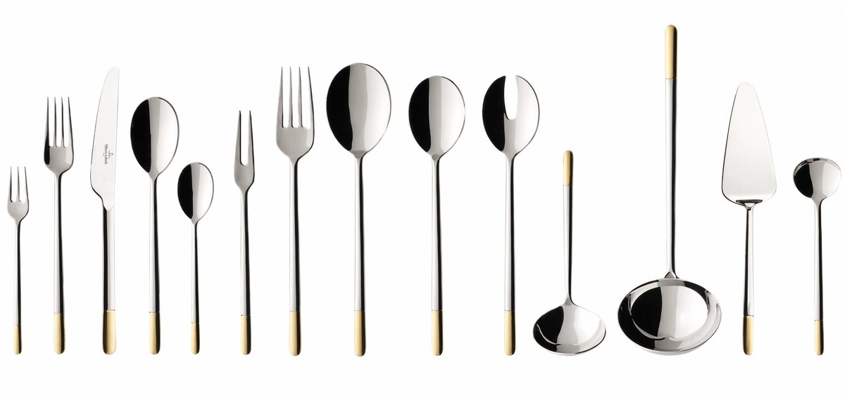Villeroy & Boch Bestekset Ella - 70-delig / 12 personen - Verguld
