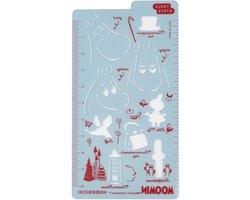 Hobonichi Stencil - Moomin Tekenhulp - Planner Decoreren - Moomin Personages - 120 x 65 mm - Transparant