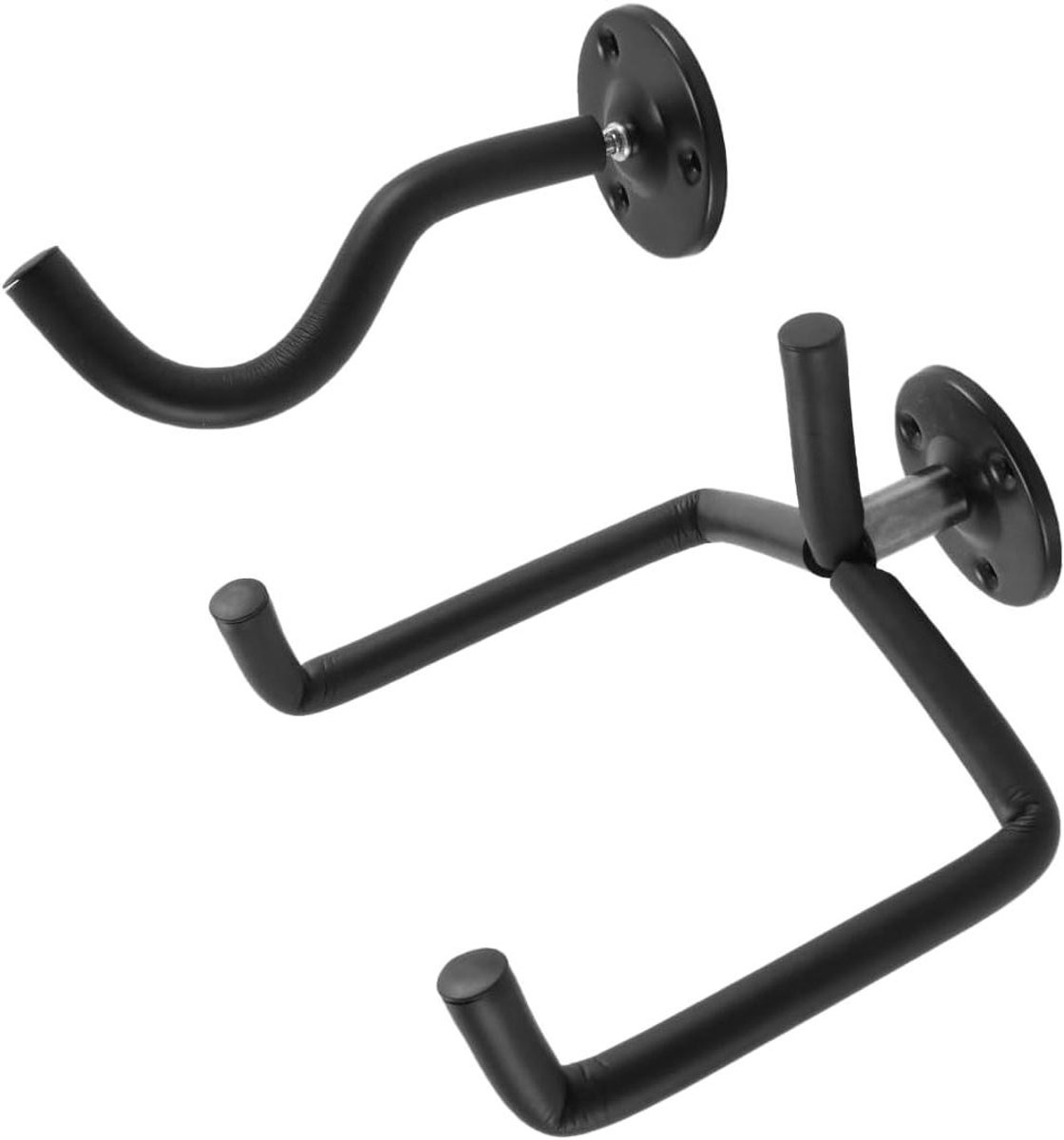 Gitaarwandhouders - Muziekinstrument Hanger - Instrument Ophangen - Set van 2 - 20.5 x 21 cm - Zwart