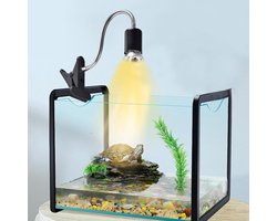 Reptielenlamp - UVB Verwarmingslamp - Terrarium Verwarmen - Energiezuinig - 11.5x8x29cm - Zwart