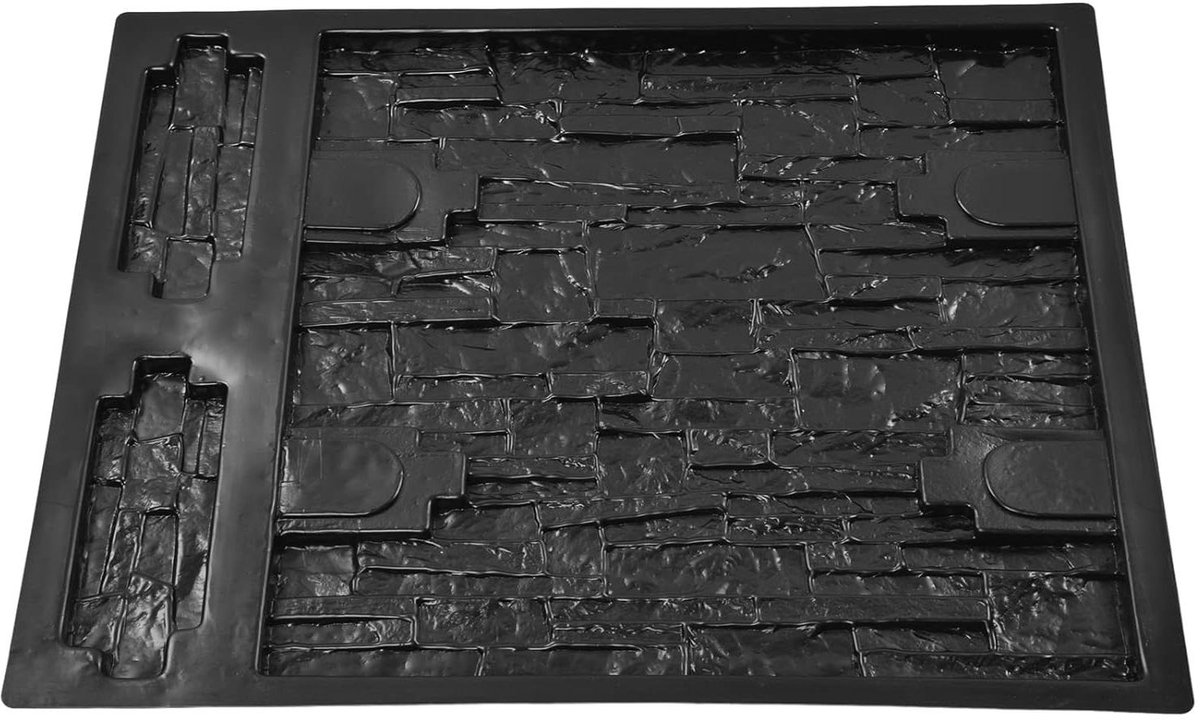Betonnen Muurvorm - Bestrating Mal - Tuin Decoratie Maken - Herbruikbaar ABS Materiaal - 69 x 56 cm - Zwart