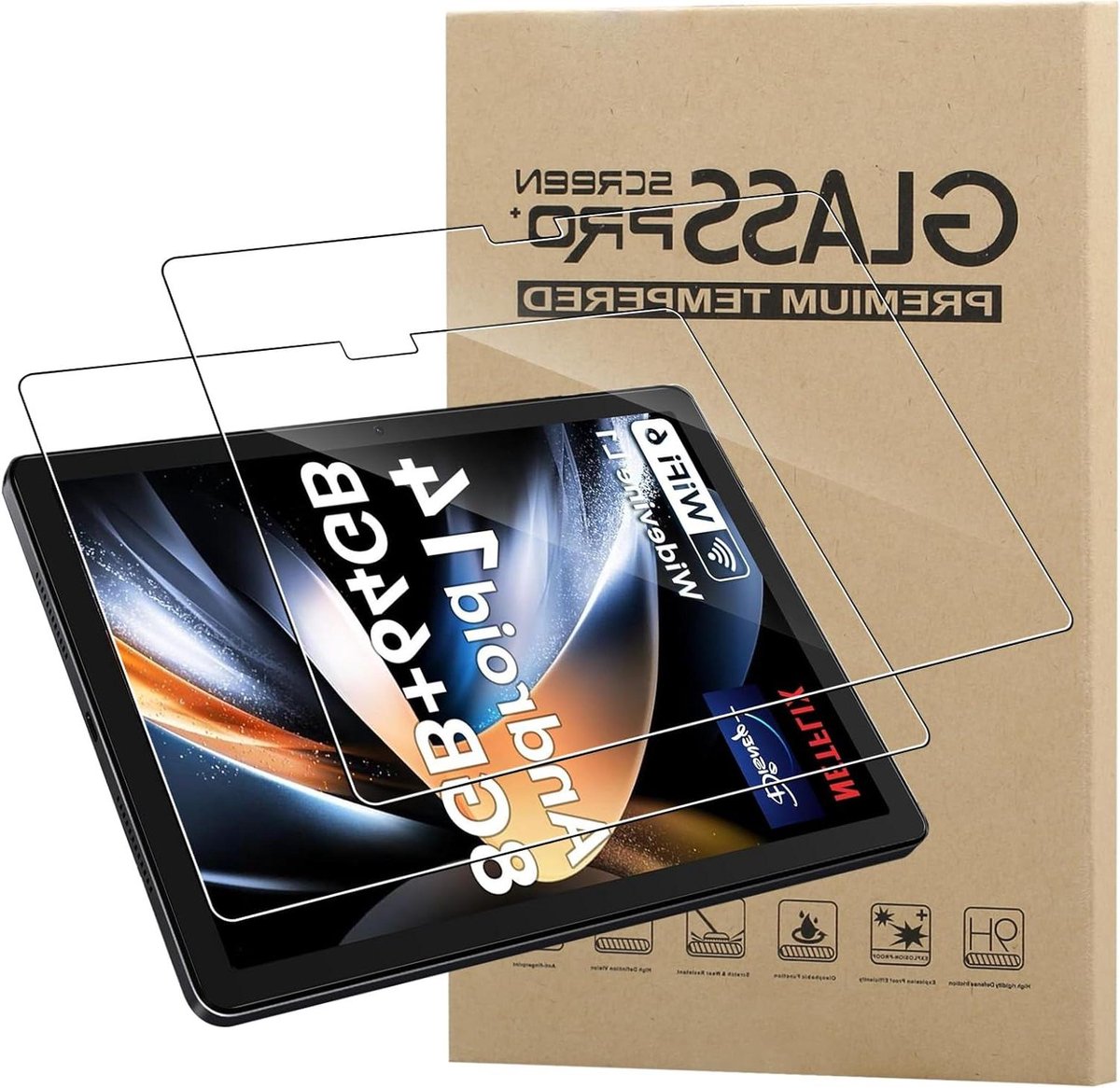 Schermbeschermers Tablet - Gehard Glas - Scherm Beschermen - 9H Krasbestendig - 10 Inch - Transparant