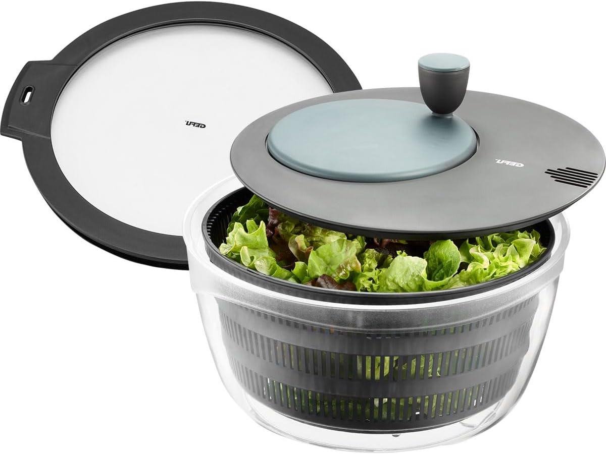 Salade Centrifuge - Groente Droger - Salades Maken - Met Verse Deksel - 3 Liter Kom - Wit