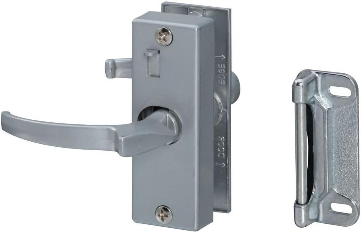 Deurvergrendeling - Stormdeur grendel - Veilige toegang - Zelfvergrendelend - 48 x 119 x 97 mm - Aluminium
