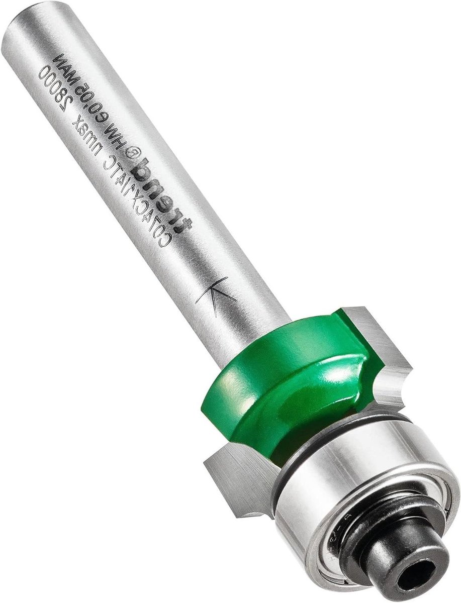 Geleide Frees Bit - Randfrees Hout - Decoratieve Randen - TCT Hardmetalen Punt - 2Mm Radius 9.5Mm - Zilver