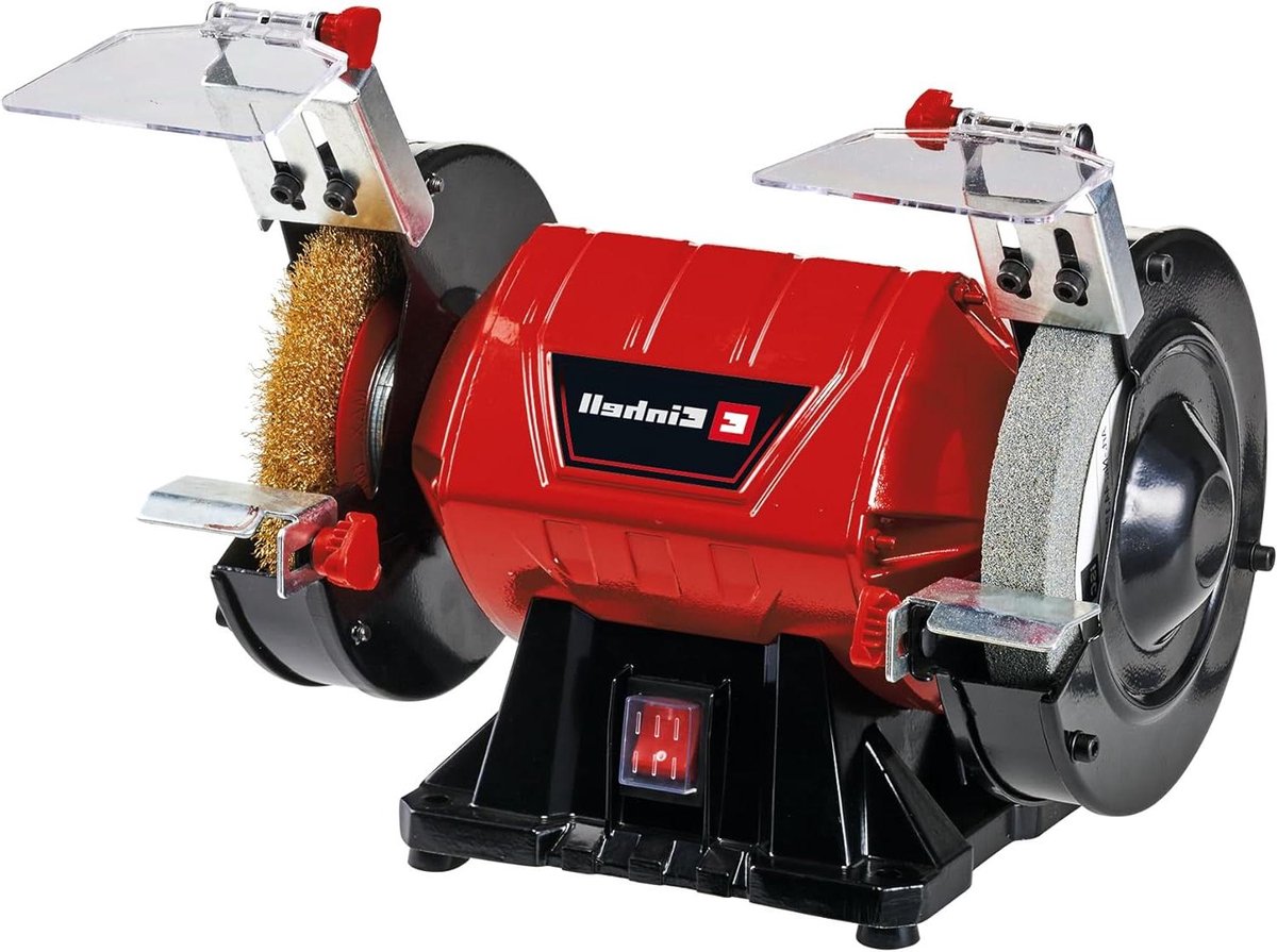 Dubbele Slijper - Bankslijper Werkbank - Gereedschap Schoonmaken - Krachtige 350 Watt Motor - 150 mm Schijven - Rood