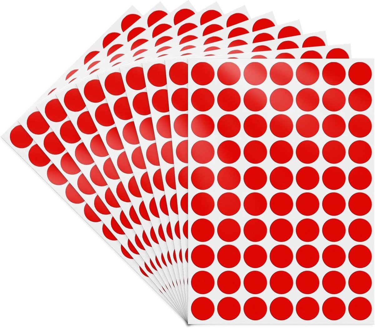 Ronde Stickers - Marker Stippen - Kleur Coderen - Waterproof Materiaal - 700 Stuks - Rood