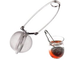 Filtre À Thé - Infuseur Àen Feuilles Mobiles | Passoire À Boule À Pression Acier Inoxydable, Infuseurr À Mailles Fines Pour Vrac, Tisanes Et Épices, Argent Infuseurs Manuel