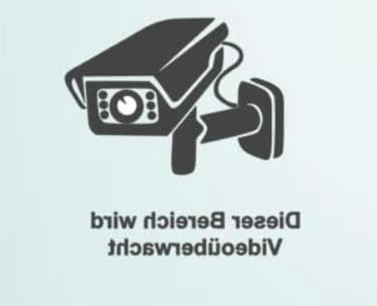 Alarminstallatie Sticker - Bewaking Camera Sticker - Beveiliging Huis - Zelfklevend Weerbestendig - Zie Afbeelding - Zandstraal