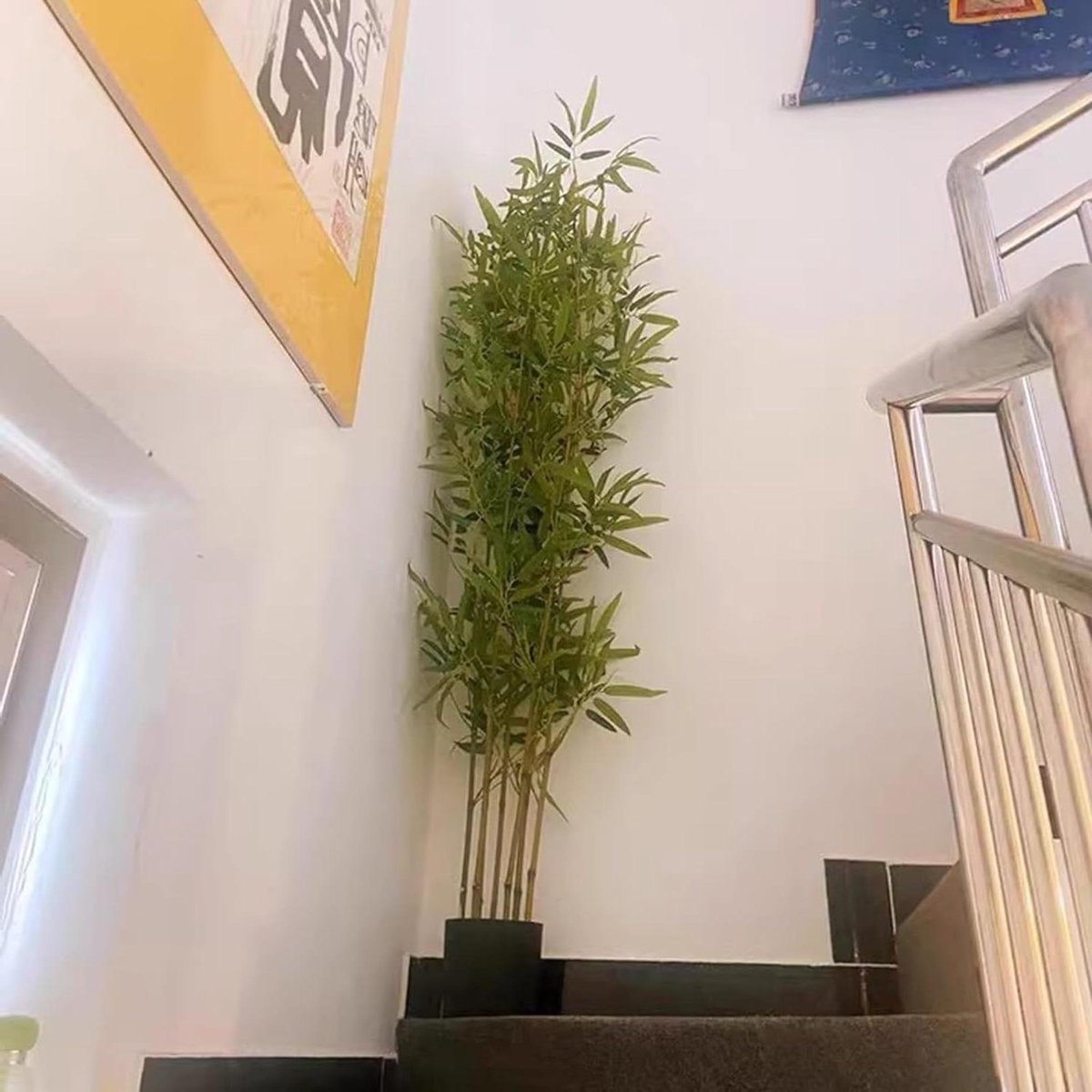 Kunstplant Bamboe - Nepboom Decoratief - Privacy Creëren - Weerbestendig Ontwerp - Tot 2 m