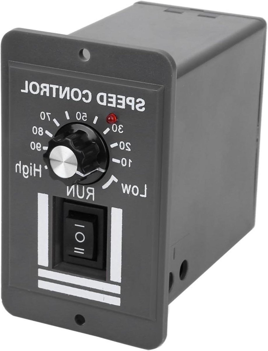 Motor Snelheidsregelaar - DC Controller - Variabele Snelheid - Voorwaarts/achteruit Functie - 12-60V 20A - Zwart/Grijs