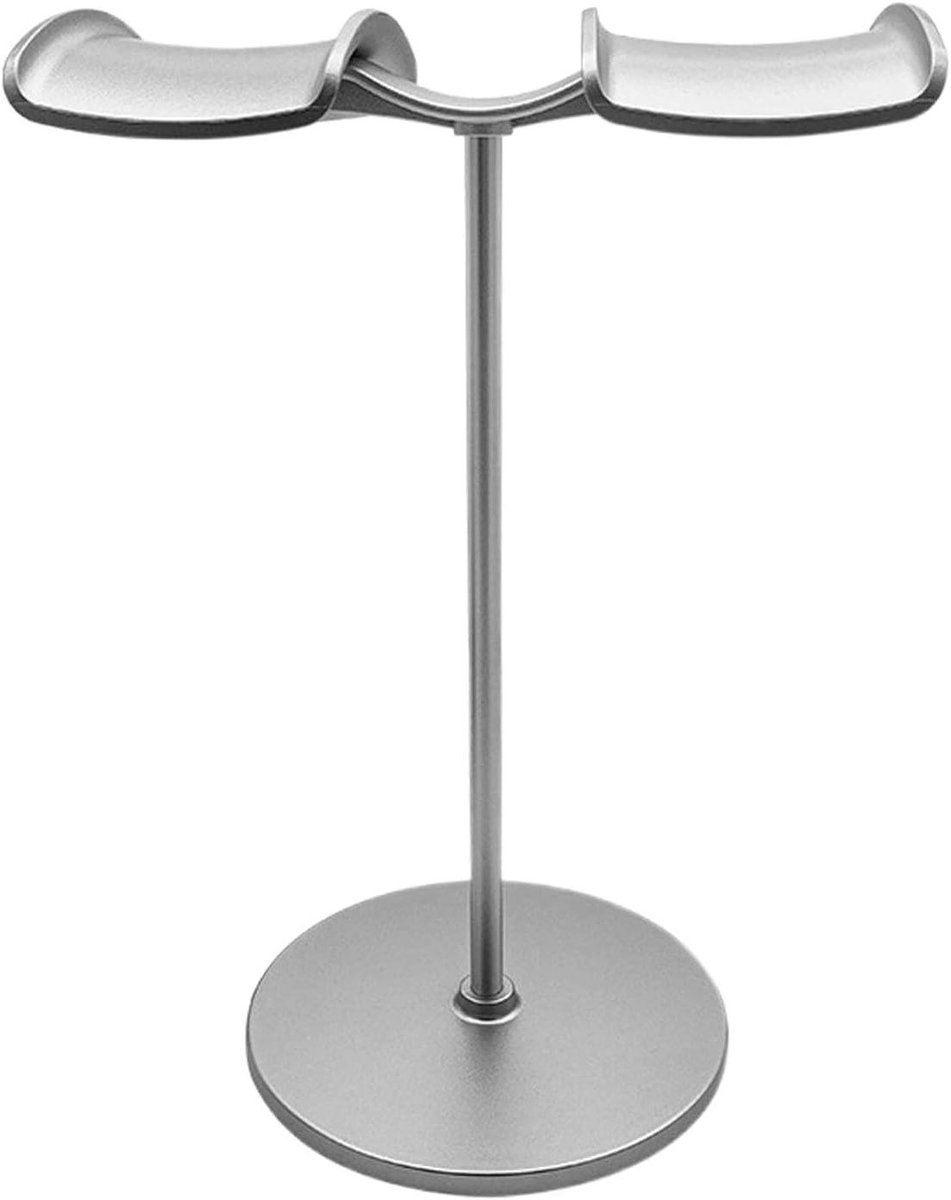 Hoofdtelefoon Hanger - Oortelefoon Houder - Bureau Organisatie - Dubbele Haken - 12x17.5x26 cm - Zwart