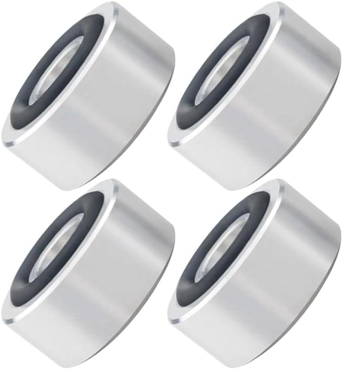 Luidsprekerdemper - Schokvoeten Isolatiepads - Audio Verbeteren - Aluminium CNC Bewerkt - 15x7x2 cm - Zilver