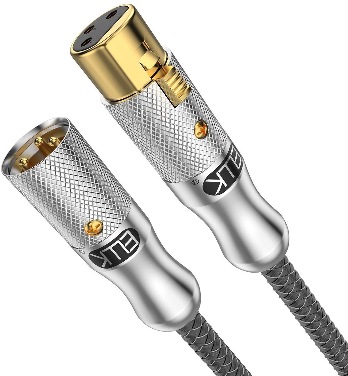 XLR Microfoonkabel - Audio kabel - Geluid Overzetten - Symmetrische Overdracht - 24 meter - Goud