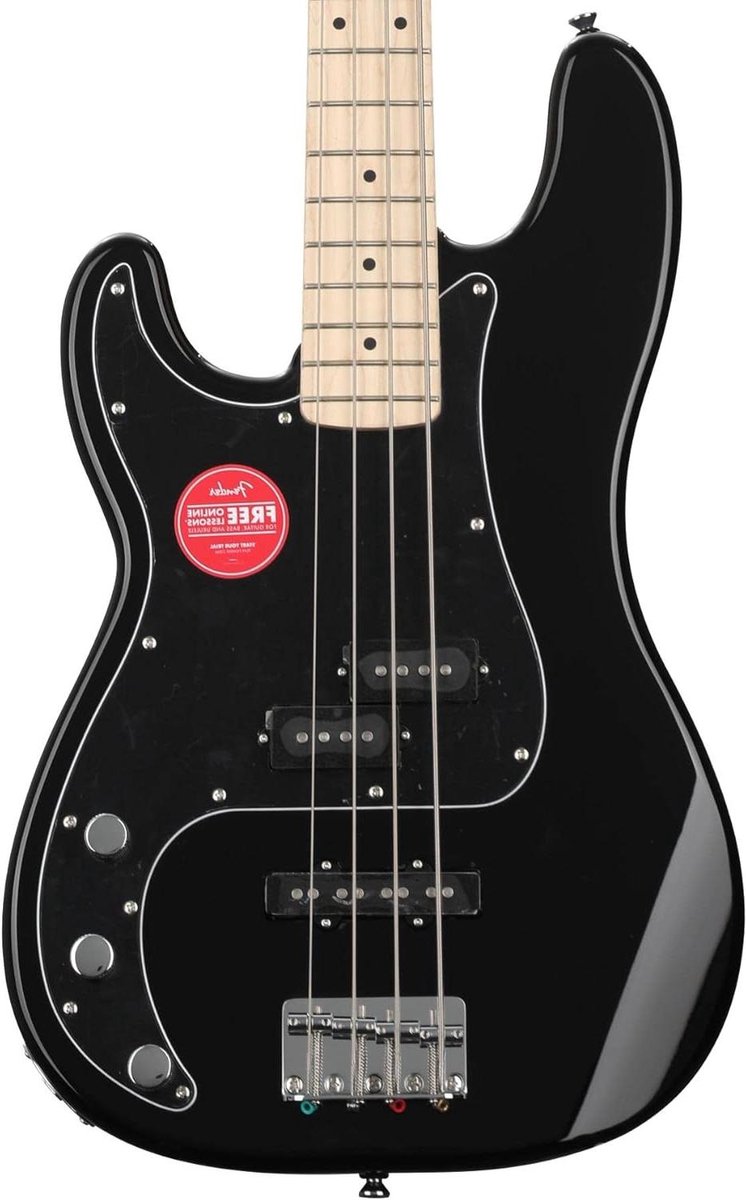 Elektrische Basgitaar - Basgitaar PJ - Muziek Maken - PJ pickup configuratie - 4 snaren - Zwart