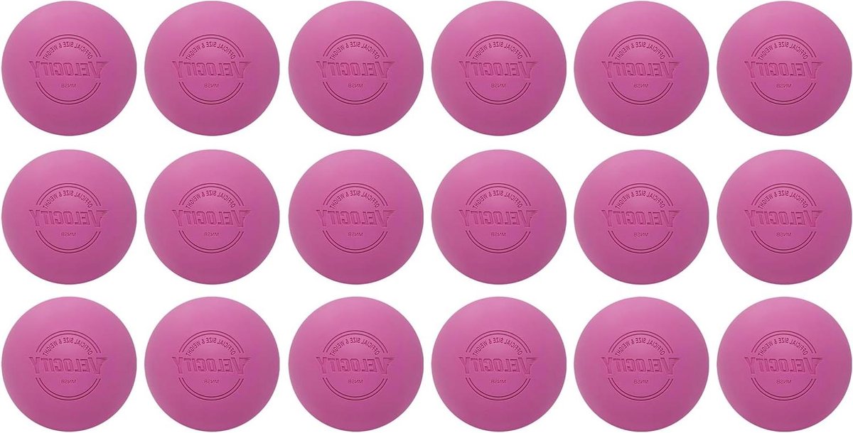 Lacrosse Ballen Set - Trainingsballen Wedstrijdballen - Sport Training Spel - Gecertificeerde Kwaliteit Rubber - 18 Stuks Officieel Formaat