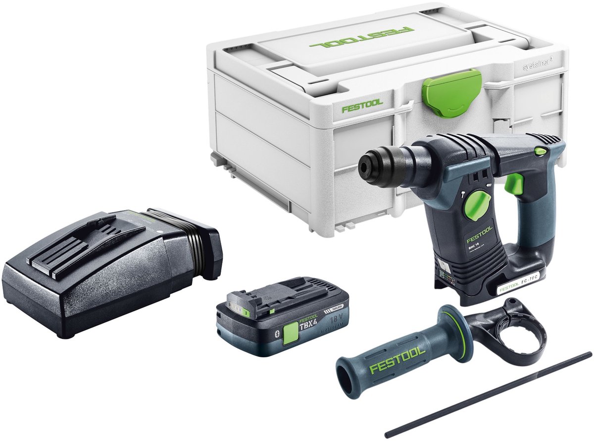 Festool BHC 18-Basic accuklopboormachine 18 V 1,8 J SDS Plus Brushless + 1x accu 4.0 Ah + lader + systainer