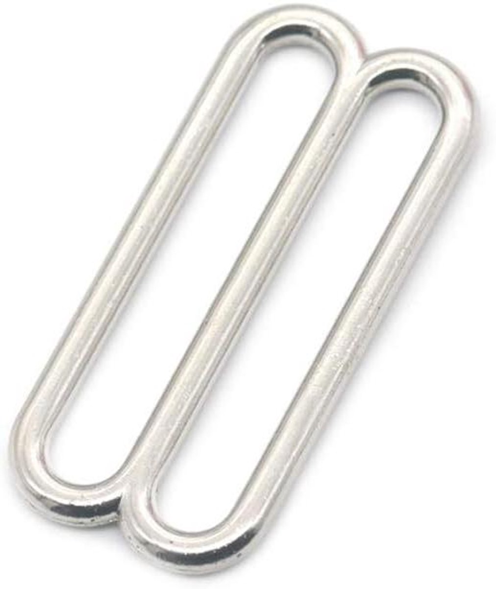 Metalen Triglides Gespen - Riem Gespen - Tassen Maken - Set van 15 stuks - 20-50mm - Nikkel Brons Zwart