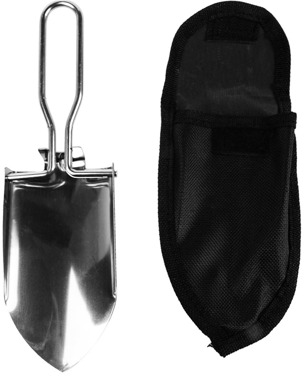 Livia home - Opvouwbare Spade - Campingschep - Multifunctionele Minispade - Staalkleur - Voor Buiten, Vissen en Kamperen - Compact en Handig