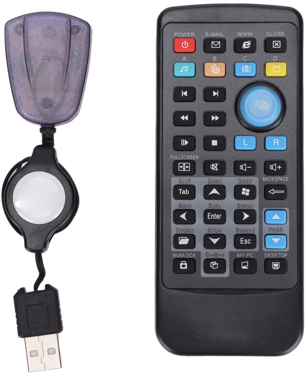 Jhubersproducts - Multifunctionele Pc-afstandsbediening - Air Remote met Multimedia-sneltoetsen - Handige bediening tot 18 meter - Universale afstands