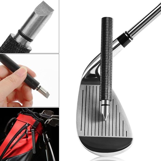 Jhubersproducts - Golf Groove Sharpener - Golfclubs Groefslijper - Verbeter je Backspin - Zwart - Golfclub Groefreiniger - Efficiënt en Duurzaam - Ges van Jhubersproducts — afbeelding 2