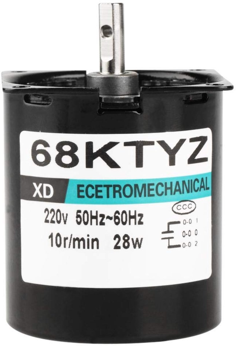 Jhubersproducts - Miniatuur Permanent Magnet Sync Motor - 68KTYZ - Hoog koppel en lage geluidsontwikkeling - AC220V 28W - Voor instrumenten en automat