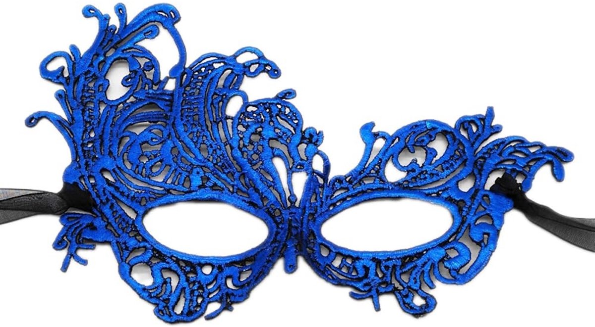 Dailygoods - Masquerade-masker - Damesmasker van kant - Perfect voor carnaval en Halloween - Zwart - Retro en stijlvol - Geschikt voor feesten...