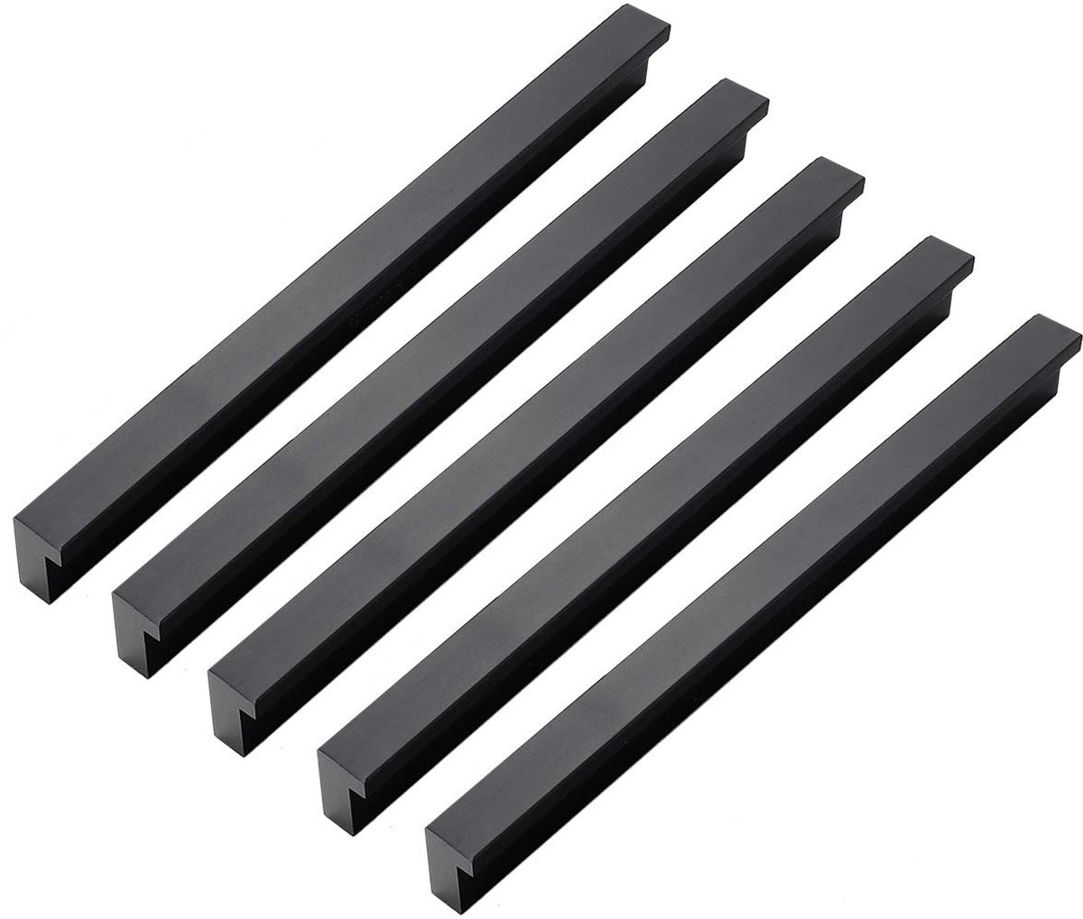 10 Stuks 90° Keuken Kast Deurgrepen - Aluminium - Zwart