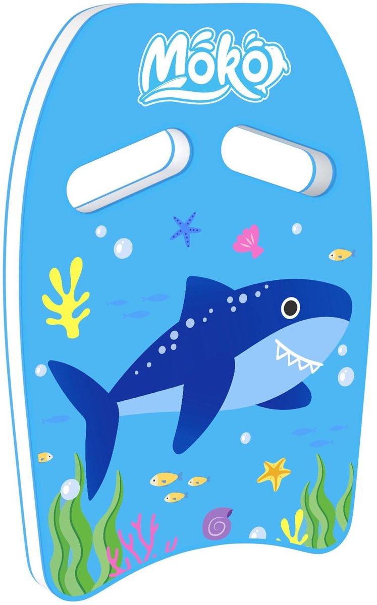 Dailygoods - MoKo Swim Kickboard - Zwemtraining - Speelse Waterpret - Blauwe Haai - Kindvriendelijk - Ondersteunt natuurlijke zwempositie - Perfect vo