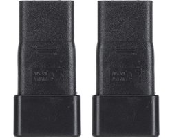 Set van 2 professionele IEC320 C20 naar IEC320 C21 stroomadapters voor computers, PDU, UPS en monitoren, eenvoudig te gebruiken met stevige pasvorm voor thuis en kantoor apparatuur