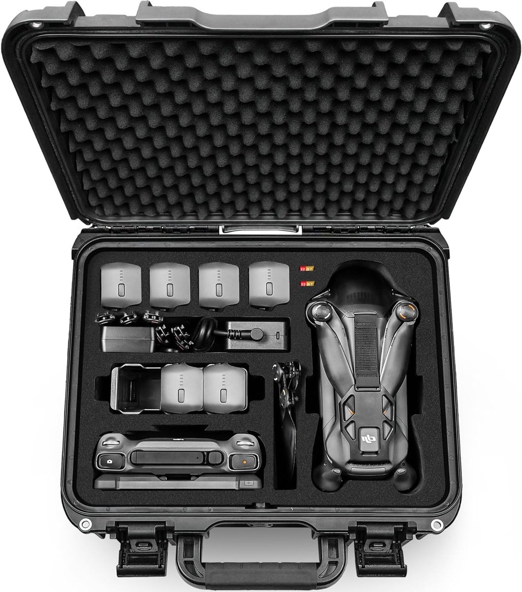 Waterdichte Hardcase voor DJI Mavic 4 Pro Drone met Oplader, Accu's en Accessoires - Ideaal voor Reis en Bescherming
