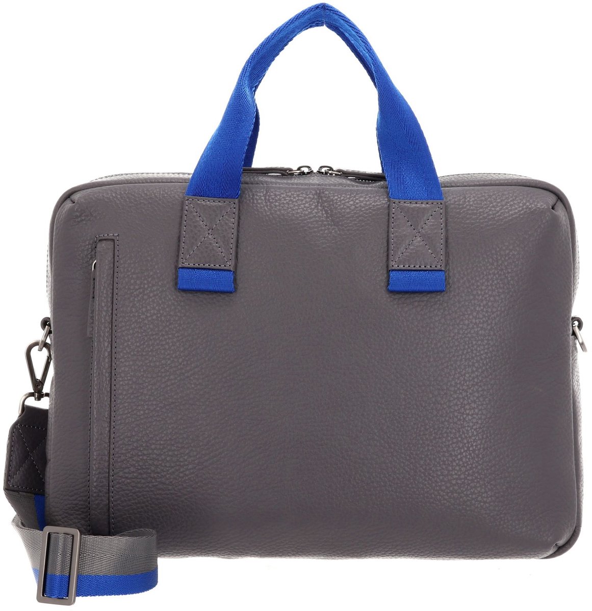 LEONHARD HEYDEN Leren business tas laptoptas met laptopvak Tokio Aktenmappe 1 Fach 8200 Grau grijs