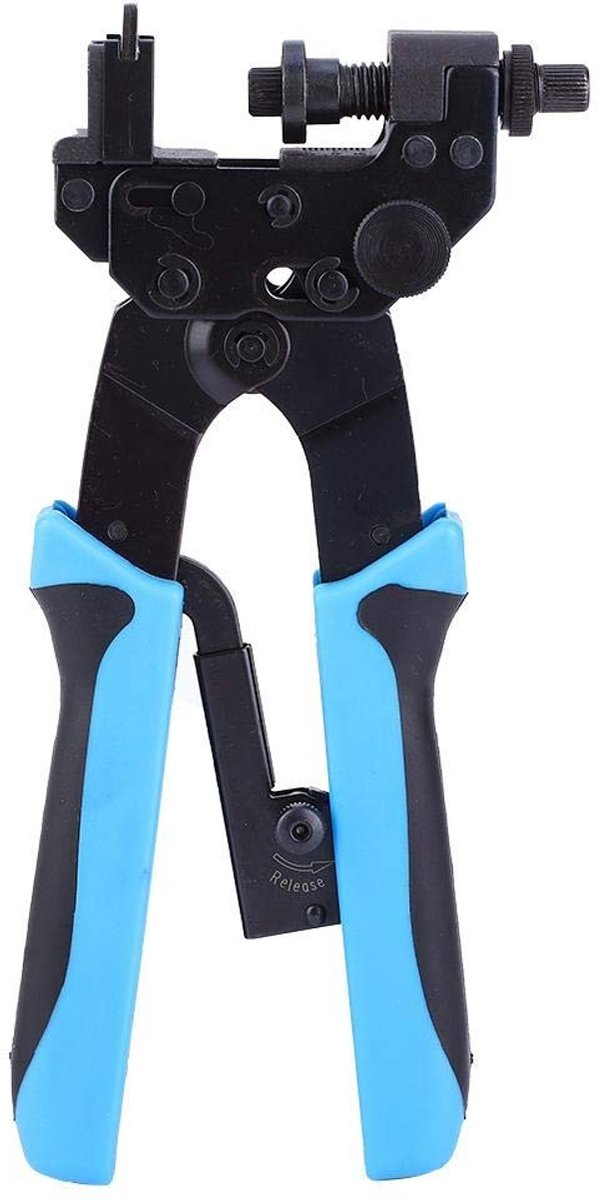 Dailygoods - Coaxiale Krimpzool - Ergonomische en Verstelbare Crimpzange - Geschikt voor F BNC RCA - Ideaal voor Professioneel Gebruik - Perfect voor
