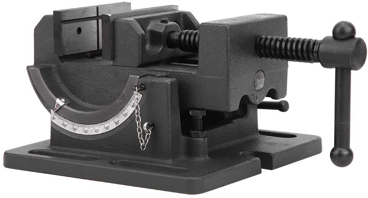 Dailygoods - Multifunctionele Vise - Hoogwaardige Werkbankhouder - Voor Kolomboormachine - Gietijzeren - Werkplaats Accessoire - Geschikt voor Houtbew