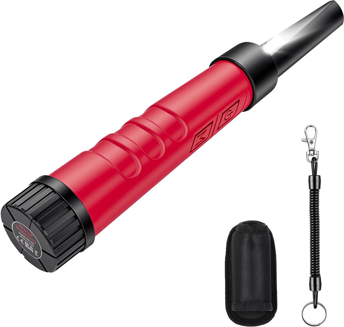 Metaal detector Professioneel - Metaaldetector - Hoge Gevoeligheid - Pinpointer - LCD Display - Rood
