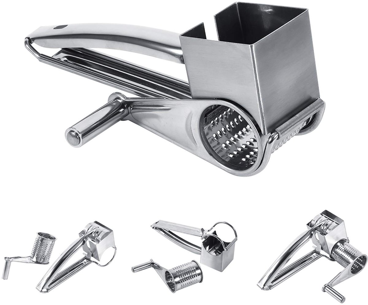 Jhubersproducts - Multifunctionele Kaasrasp - Kaasschaaf en Shredder - Roestvrij staal - Handheld Design - Vaatwasserbestendig - Geschikt voor Keuken
