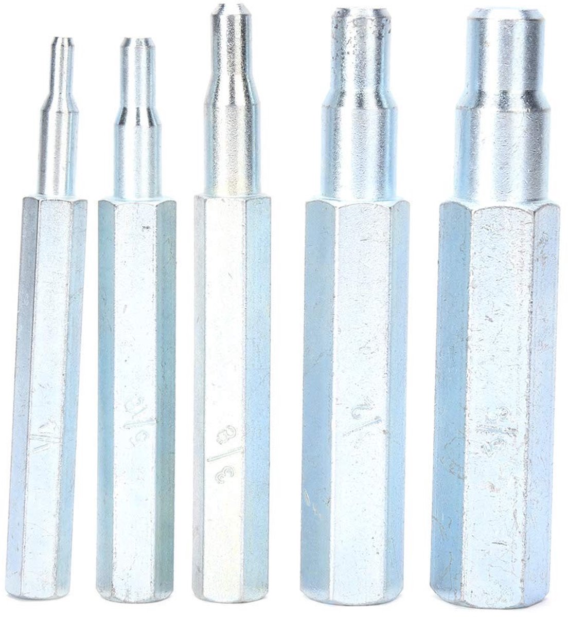 Livia home - Stansstempelset - Gelegeerd Staal - 5 Stuks - Industriële Ponsstempel - Geschikt voor Koper en Messing - Perfect voor Klussen