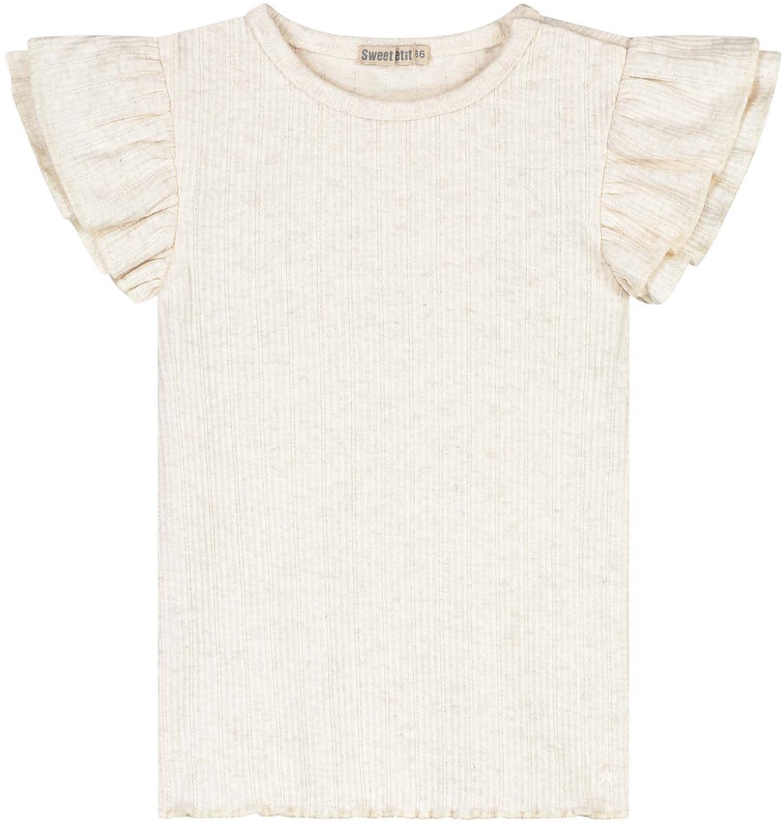Sweet Petit baby T-shirt Meave - Meisjes - Ecru - Maat 80
