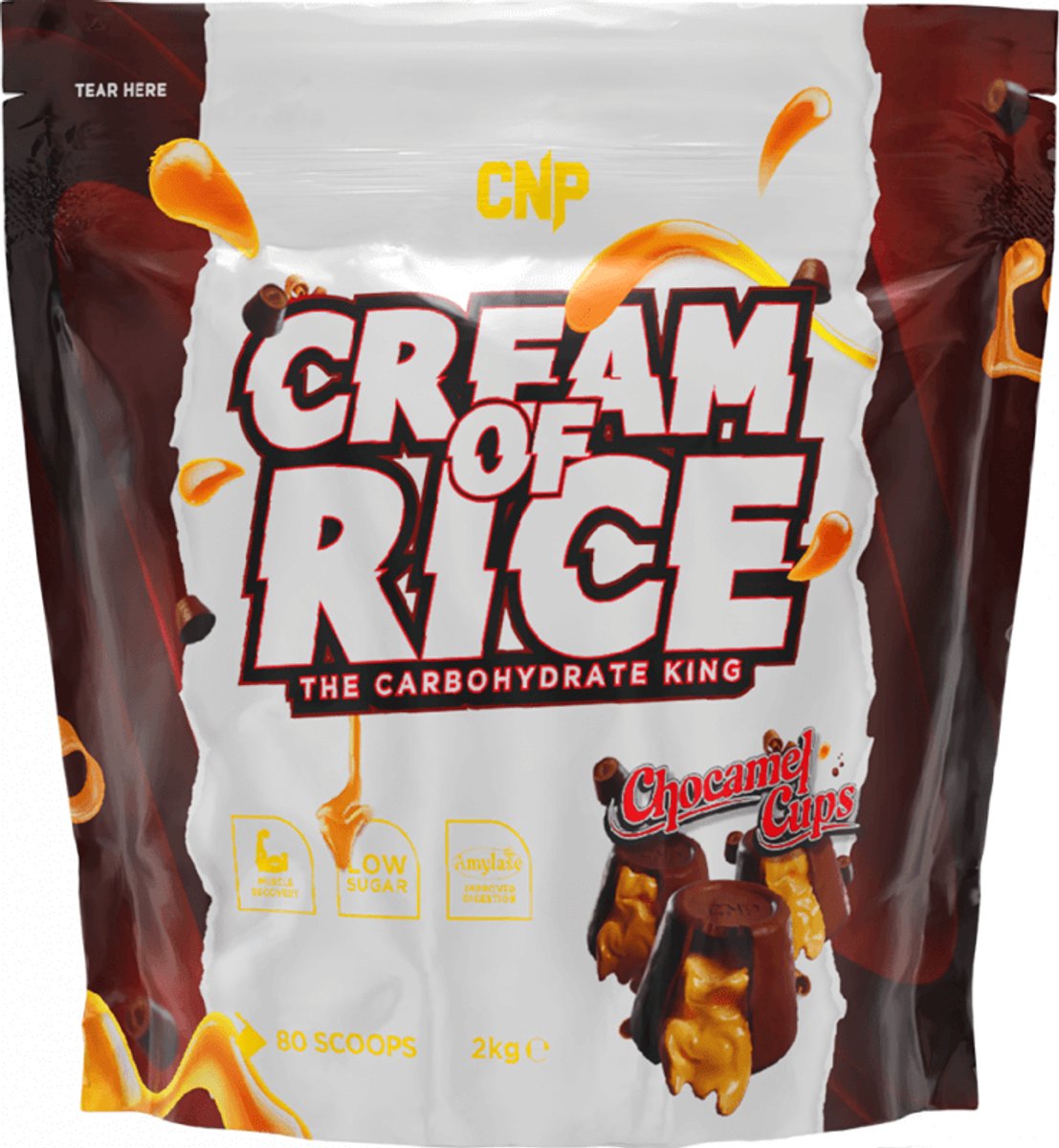 CNP Cream of Rice (2000g) Chocamel Cups - Functionele voeding - Supervoeding